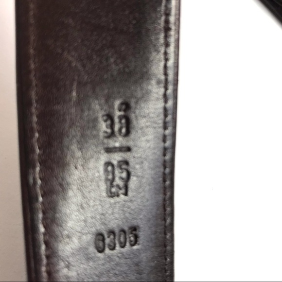 Vintage Coach Men’s 0305 Brown Leather Solid Brass Hardware Belt 38 - Picture 9 of 10